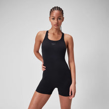 Load image into Gallery viewer, SPEEDO WOMENS END+ LEGSUIT BLACK
