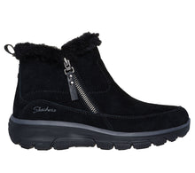 Load image into Gallery viewer, SKECHERS WOMENS EASY GOING COOLZIP BOOTS BLACK
