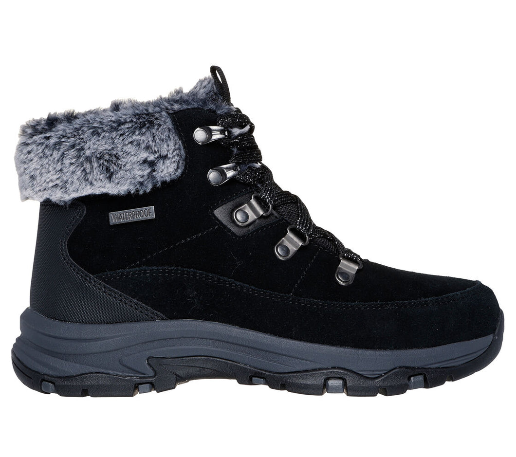 SKECHERS WOMENS TREGO SNOW WORRIES BLACK