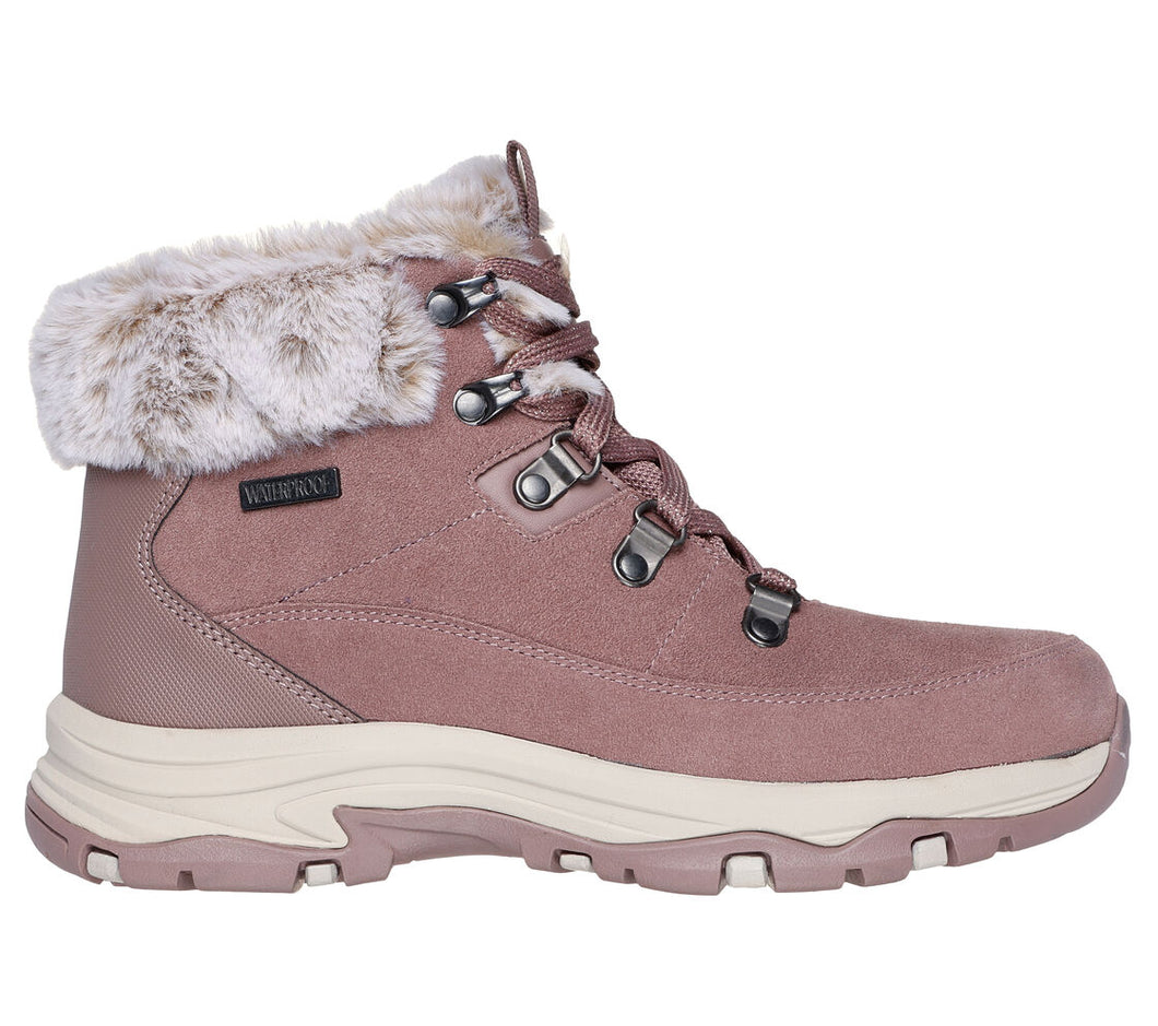 SKECHERS WOMENS TREGO SNOW WORRIES MAUVE