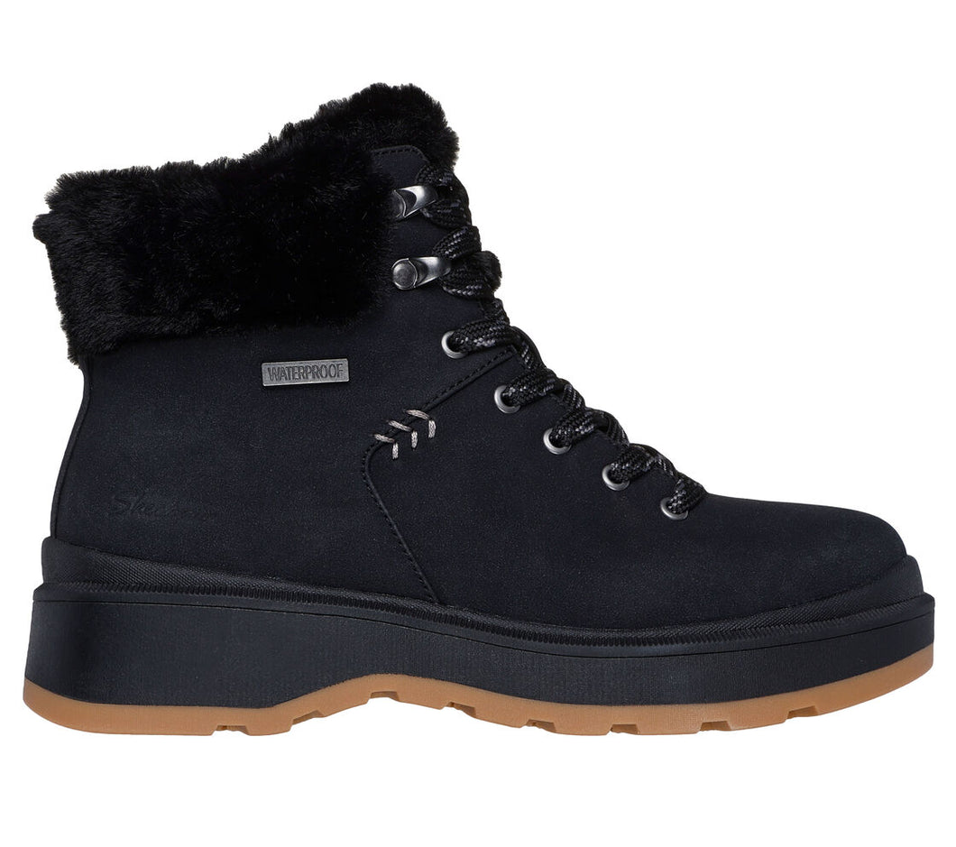 SKECHERS WOMENS PARK CITY BOOT BLACK