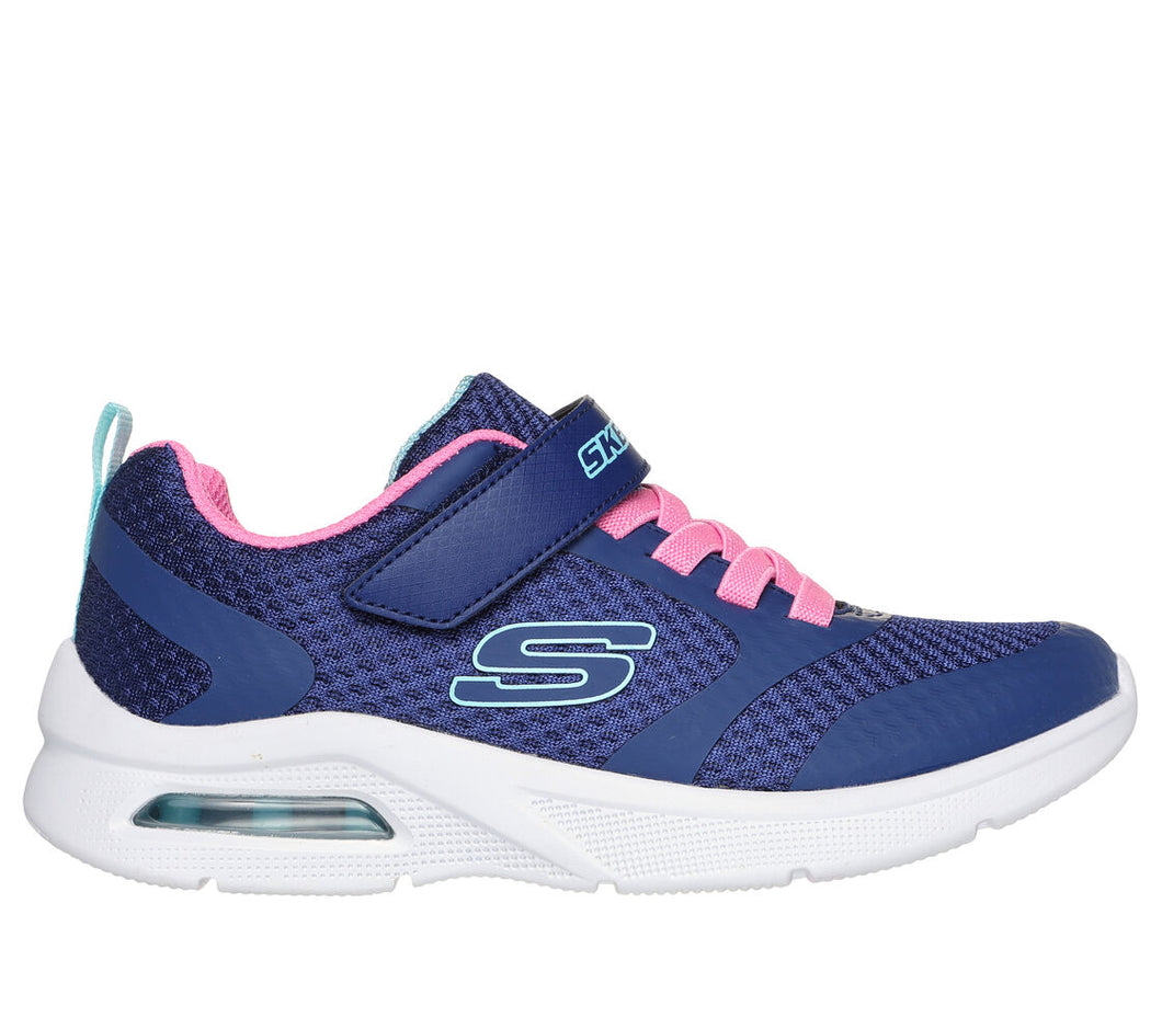 SKECHERS GIRLS MICROSPEC MAX RACER GAL NAVY/PINK