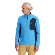 Load image into Gallery viewer, SPYDER MENS BANDIT 1/2 ZIP MIDLAYER AETHER BLUE
