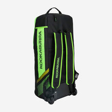 Load image into Gallery viewer, KOOKABURRA WD6000 WHEELIE DUFFLE BAG BLACK/GREEN
