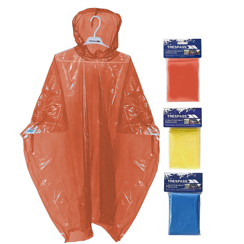 TRESPASS DRYLITE EMERGENCY PONCHO ORANGE