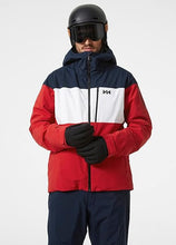 Load image into Gallery viewer, HELLY HANSEN MENS GRAVITY SKI JACKET RED/NAVY/WHITE
