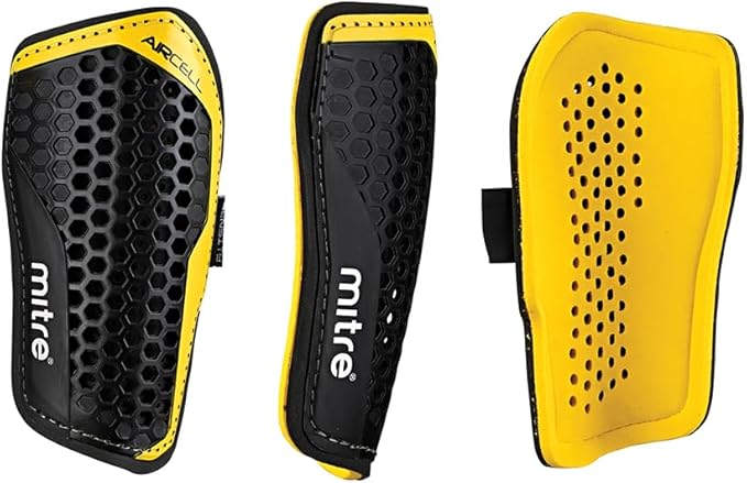 MITRE AIRCELL PRO FOOTBALL SHIN GUARD BLACK/YELLOW