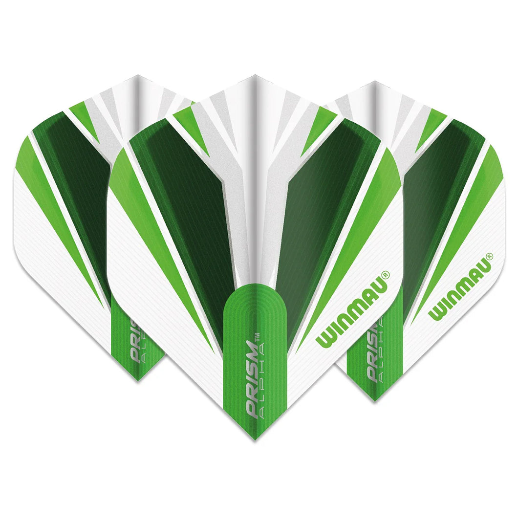 WINMAU PRISM ALPHA DART FLIGHTS WHITE/GREEN