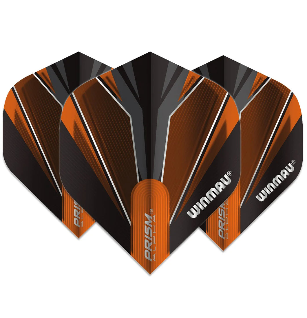 WINMAU PRISM ALPHA DART FLIGHTS ORANGE/BLACK