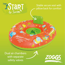 Load image into Gallery viewer, ZOGGS TRAINER SEAT ORANGE 0-12 MONTHS
