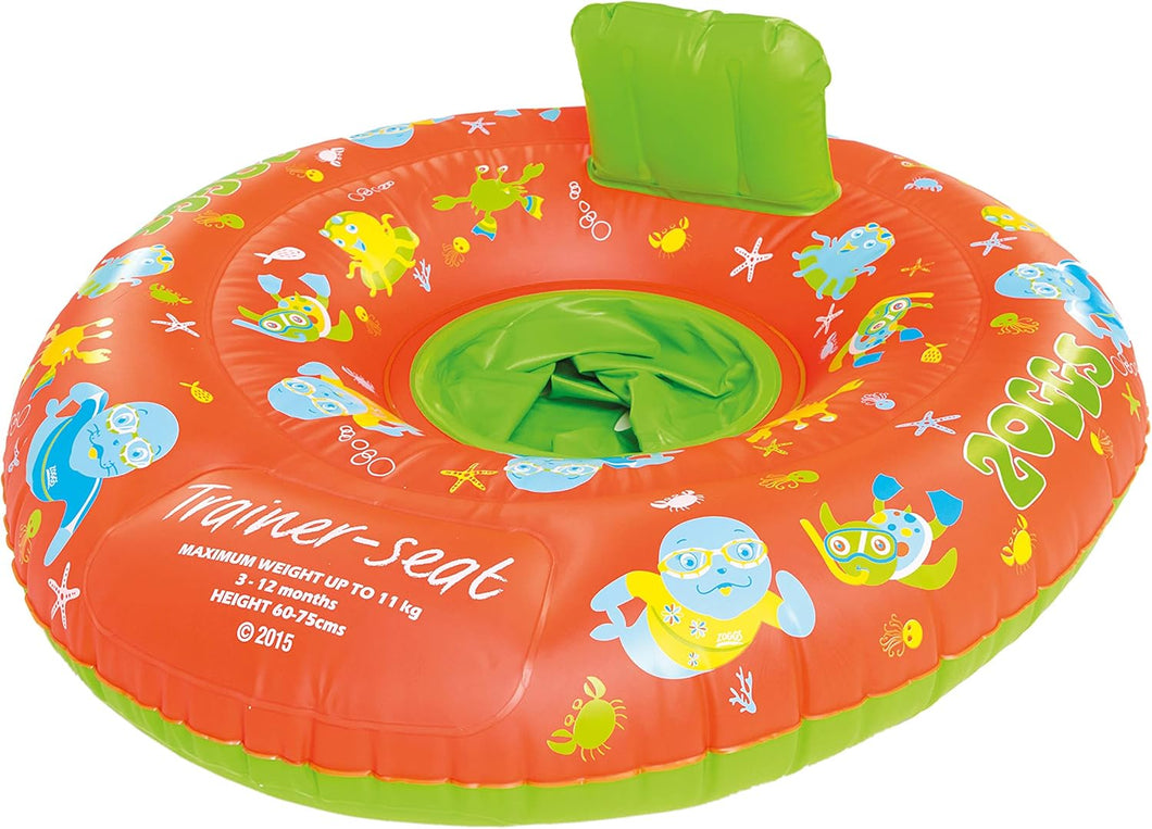 ZOGGS TRAINER SEAT ORANGE 0-12 MONTHS