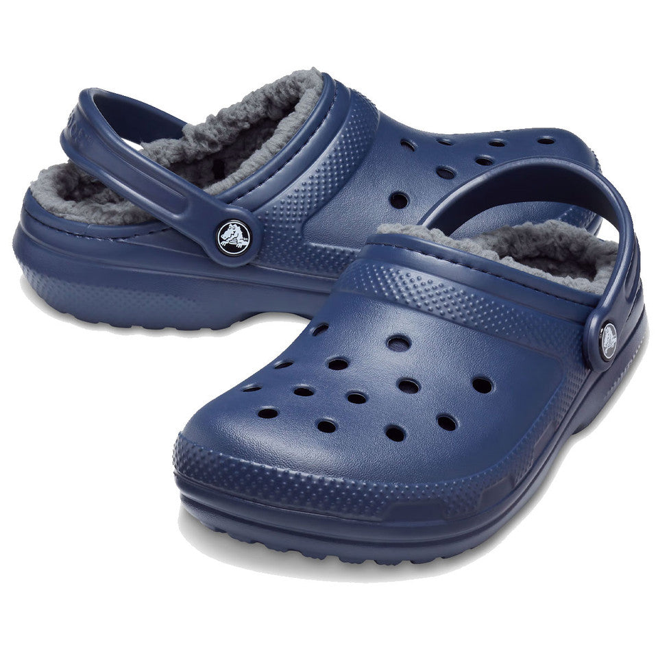 CROCS UNISEX CLASSIC LINED CLOG NAVY/CHARCOLE