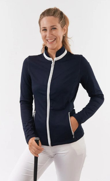 PURE GOLF WOMENS MIST JACKET - NAVY