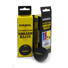 Load image into Gallery viewer, KARAKAL ELITE DOUBLE YELLOW PROFESSIONAL BALL 3 PACK
