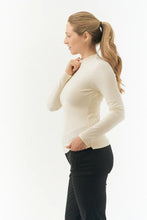 Load image into Gallery viewer, PURE GOLF  OLWEN MOCK NECK TOP CHAMPAGNE
