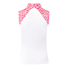 Load image into Gallery viewer, PURE GOLF WOMENS FREDA SLEEVELESS POLO SHIRT PETAL POLKA
