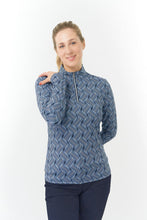 Load image into Gallery viewer, PURE GOLF ARUSHA LADIES GOLF QUARTER ZIP TOP- OPTICAL WEAVE
