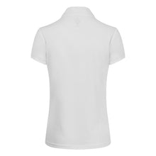 Load image into Gallery viewer, PURE GOLF WOMENS BLOOM CAP SLEEVE POLO SHIRT WHITE
