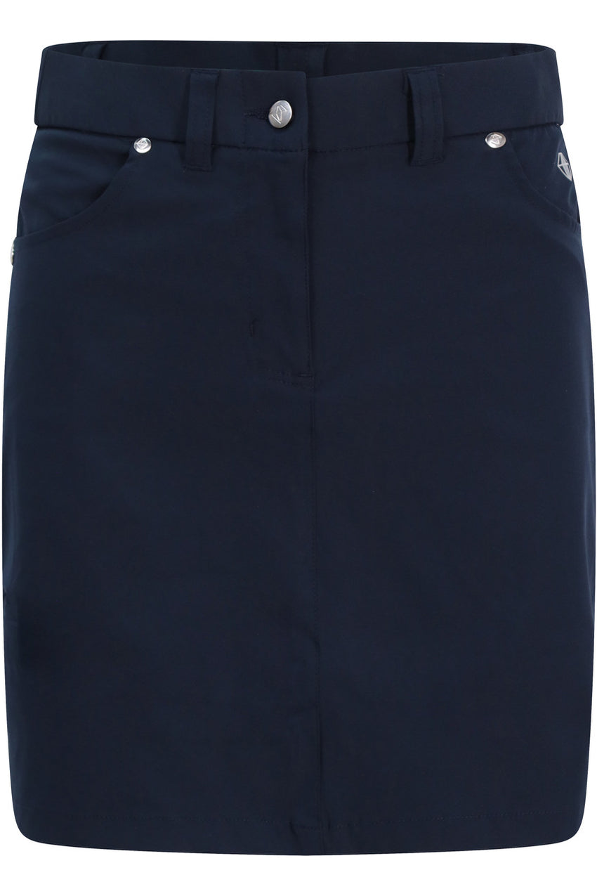 PURE GOLF WOMENS CALM 50CM SKORT - NAVY