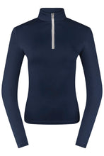 Load image into Gallery viewer, PURE GOLF WOMENS TRANQUILITY PLAIN MID LAYER NAVY
