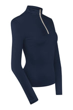 Load image into Gallery viewer, PURE GOLF WOMENS TRANQUILITY PLAIN MID LAYER NAVY
