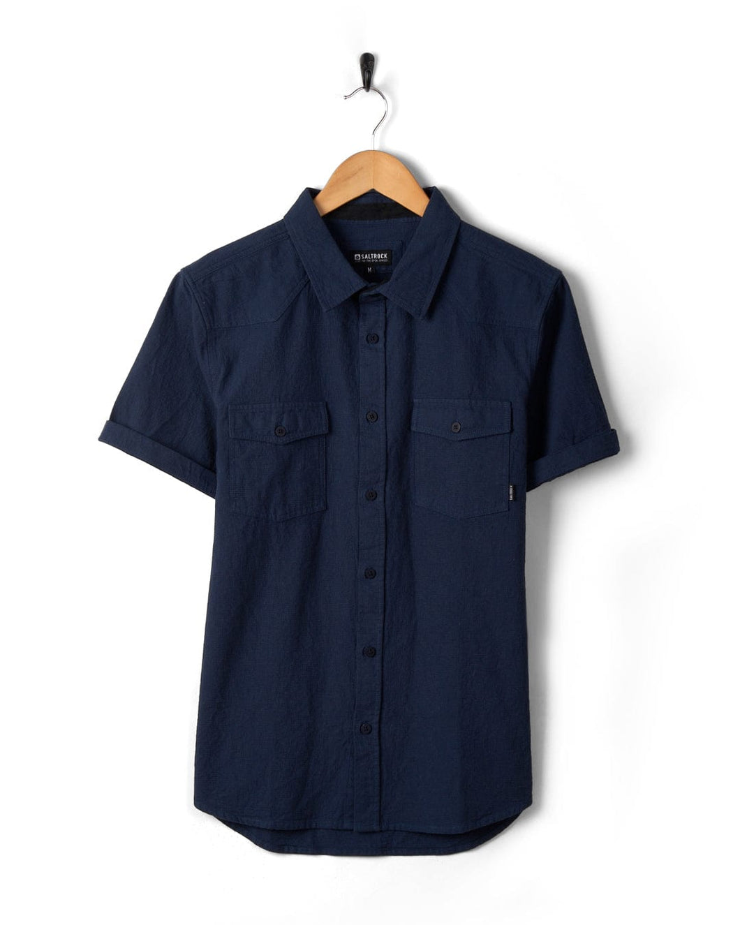 SALTROCK MENS POLPERRO SHORT SLEEVE SHIRT NAVY