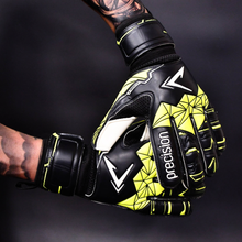 Load image into Gallery viewer, PRECISION JUNIOR FUSION XFLAT CUT FINGER GOALKEEPER GLOVE BLACK/YELLOW
