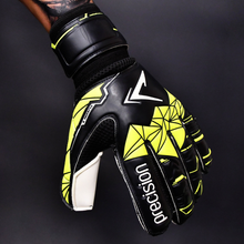 Load image into Gallery viewer, PRECISION JUNIOR FUSION XFLAT CUT FINGER GOALKEEPER GLOVE BLACK/YELLOW
