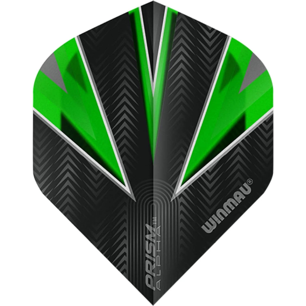 WINMAU ALPHA DART FLIGHTS GREEN/BLACK