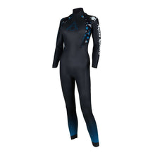 Load image into Gallery viewer, AQUASPHERE WOMENS AQUASKIN FULL BLACK/TURQUOISE XL
