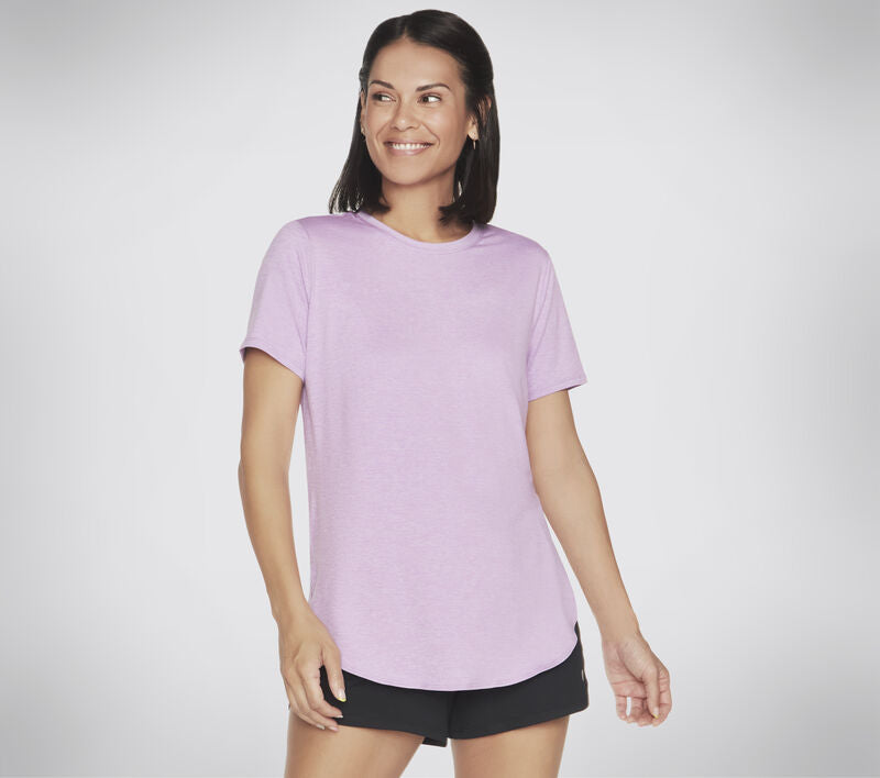 SKECHERS WOMENS GO DRI SWIFT TUNIC TEE LILAC