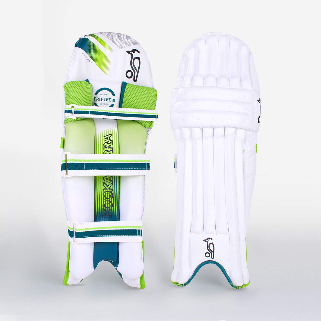 KOOKABURRA KAHUNA 4.1 BATTING PADS WHITE/GREEN