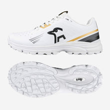 Load image into Gallery viewer, KOOKABURRA KC 3.0 RUBBER CRICKET SHOE WHITE/GOLD
