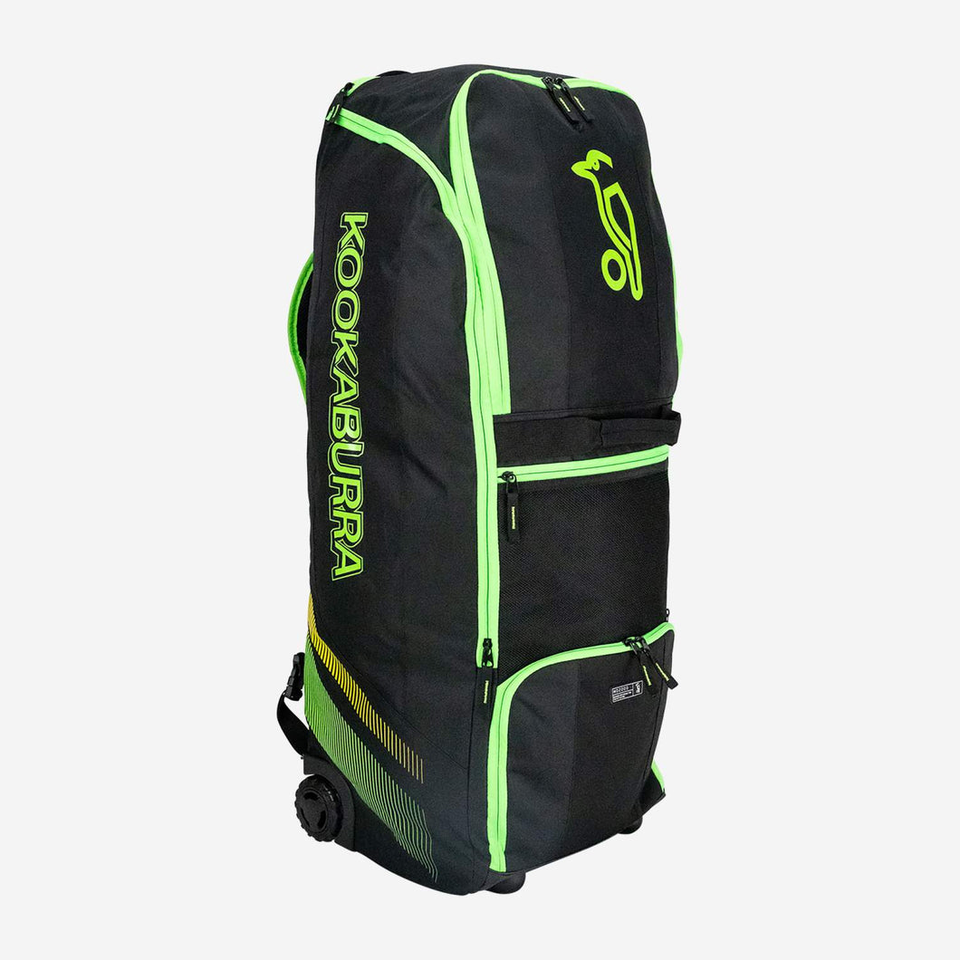 KOOKABURRA WD2000 WHEELIE DUFFLE BAG BLACK/GREEN