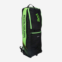 Load image into Gallery viewer, KOOKABURRA WD5000 WHEELIE DUFFLE BAG BLACK/GREEN
