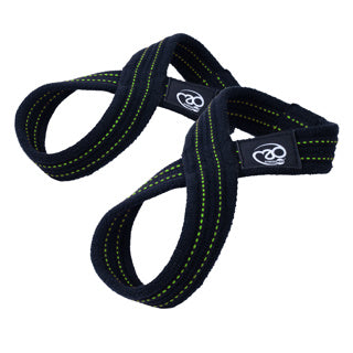 FITNESS MAD FIGURE 8 LIFTING STRAPS BLACK