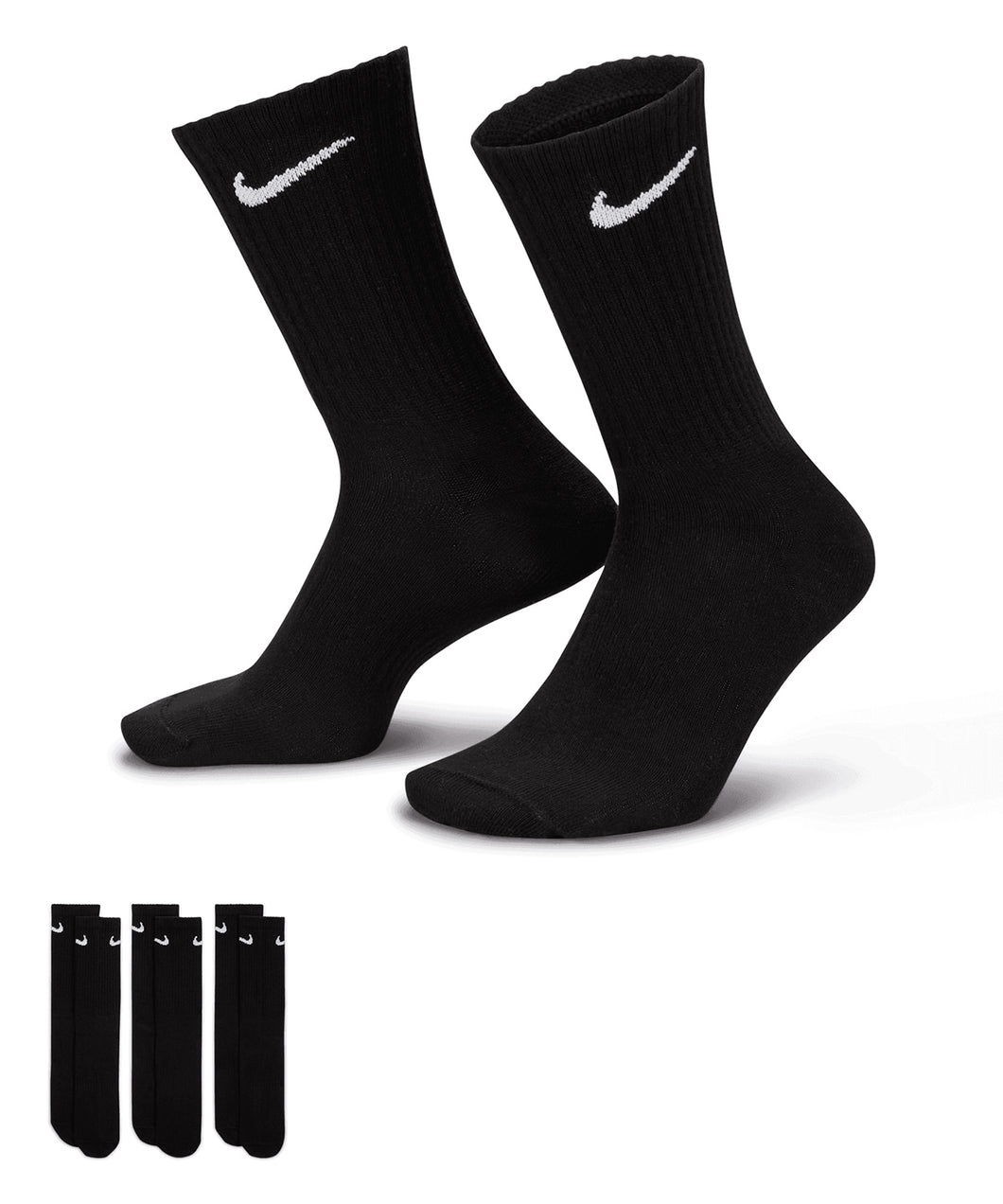 NIKE DRI FIT CREW SOCK BLACK