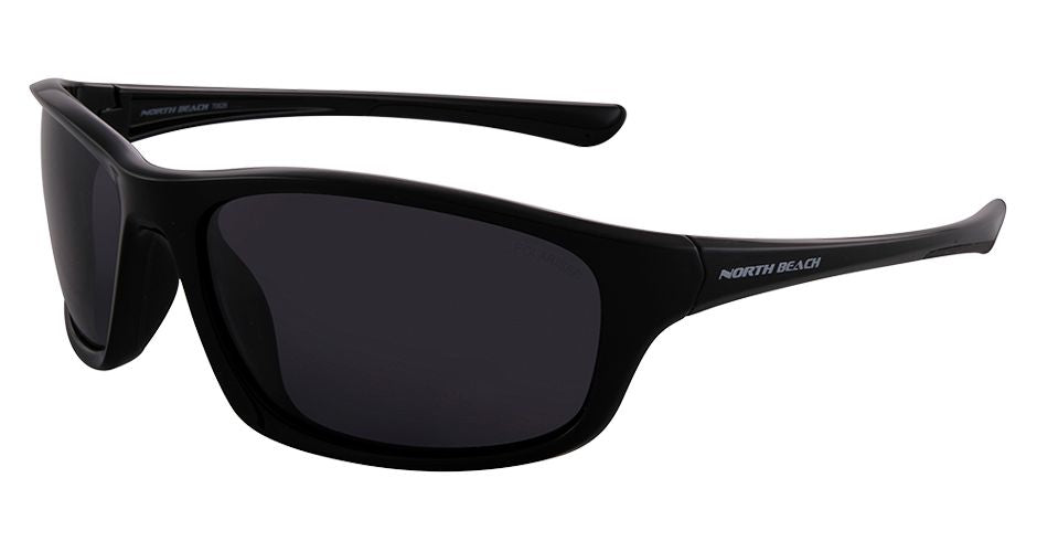 NORTH BEACH HARIYO SHINY BLACK SMOKE POLARISED SUNGLASSES