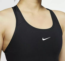 Load image into Gallery viewer, NIKE SWOOSH SPORTS BRA BLACK
