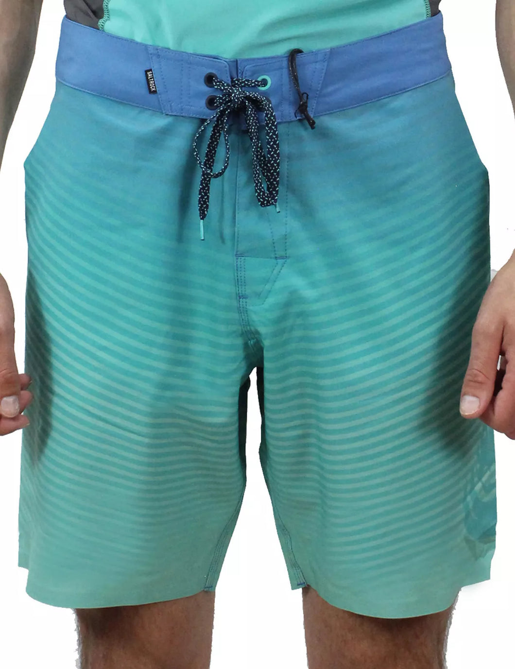 SALTROCK MENS DNA FLAME 4 WAY STRETCH BOARDSHORT - TEAL