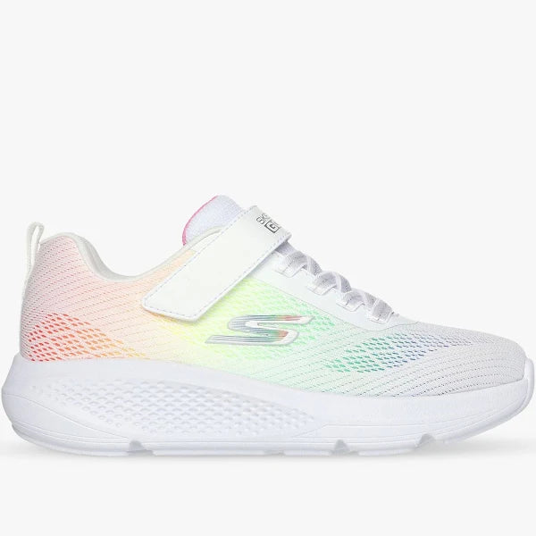 SKECHERS GIRLS GO RUN ELEVATE WHITE/MULTICOLOURED