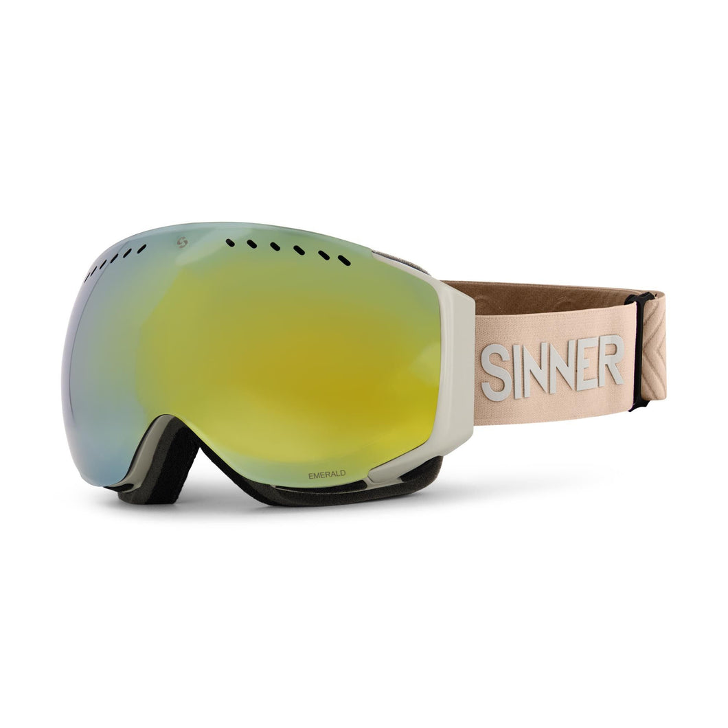 SINNER SENIOR EMERALD SKI GOGGLE  MATTE LIGHT GREY