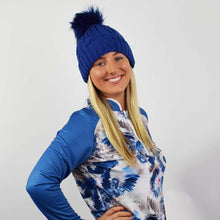 Load image into Gallery viewer, G2G WATERPROOF BOBBLE HAT ROYAL
