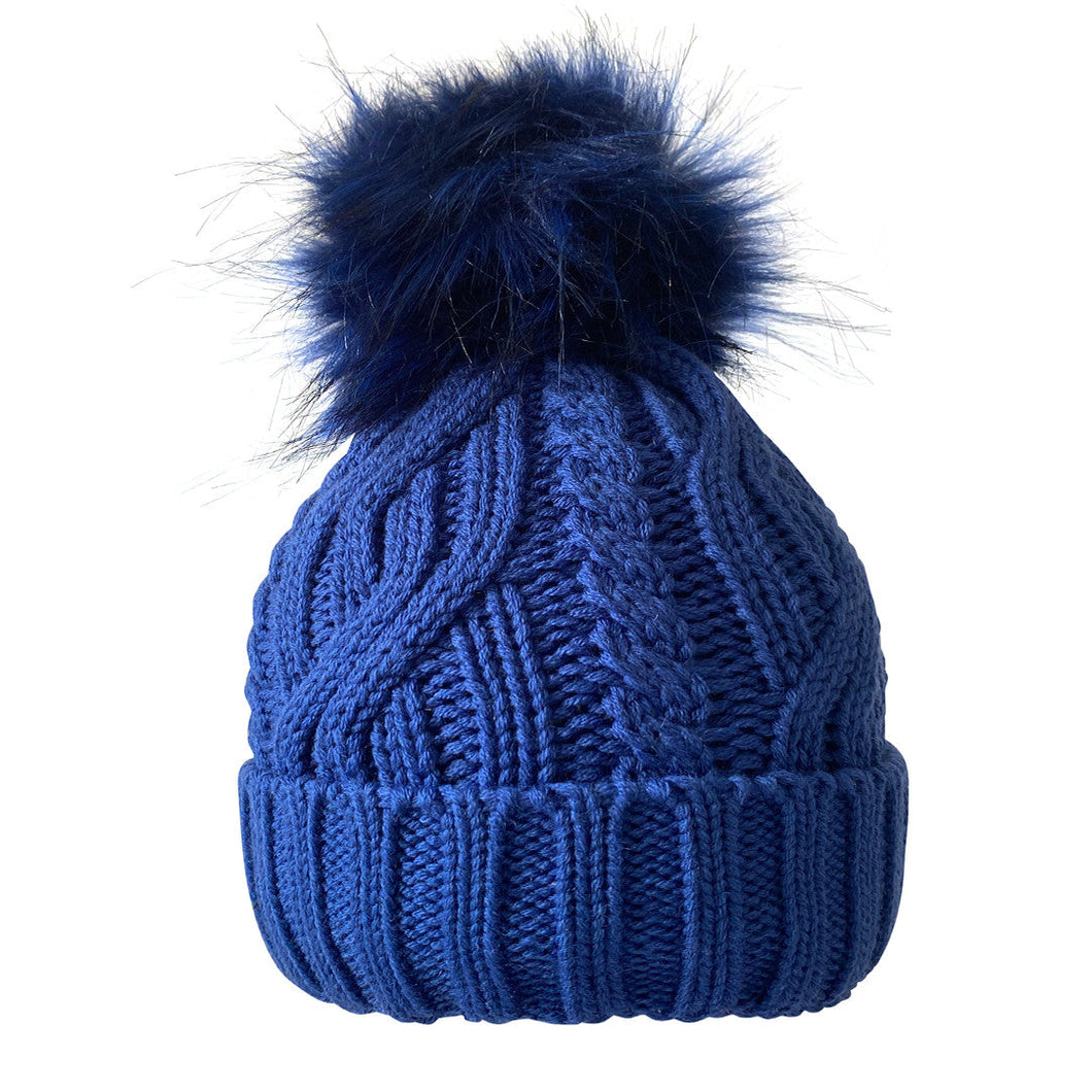 G2G WATERPROOF BOBBLE HAT ROYAL