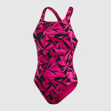 Load image into Gallery viewer, SPEEDO WOMENS HYPER BOOM MUSCLEBACK SWIMSUIT BLACK/PINK
