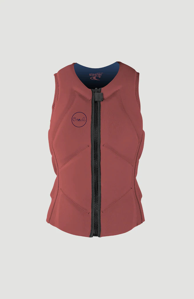 ONEILL WOMENS SLASHER B COMPETITION VEST - TEA ROSE/ABYSS