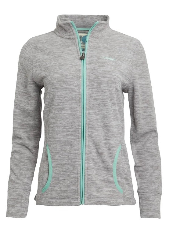 WEIRD FISH WOMENS  ADELE FULL ZIP FLEECE - FROST GREY