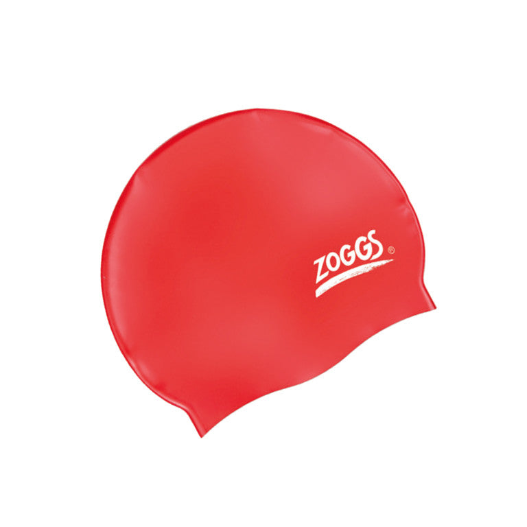 ZOGGS SILICONE SWIM CAP  RED