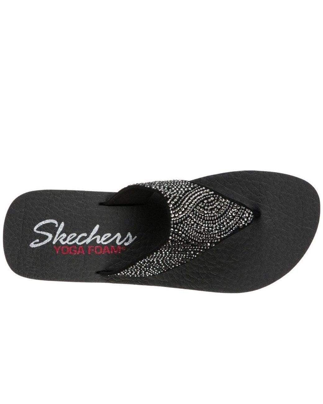 Skechers womens yoga 2025 foam flip flops